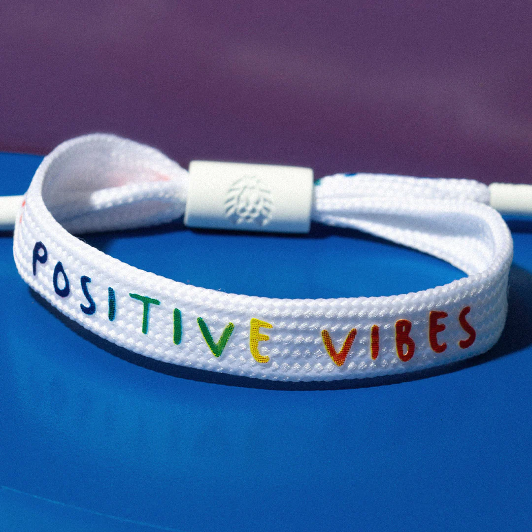 PRIDE "Positive Vibes" Printed Single Lace Bracelet - Image 3