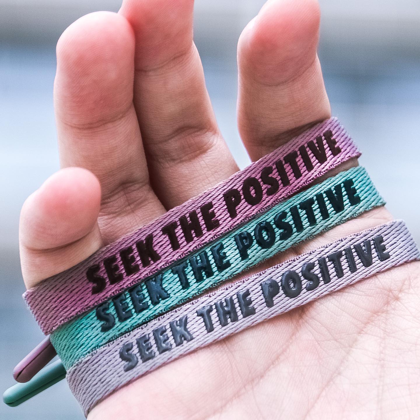 "Seek the Positive" Printed Single Lace Bracelet - Image 14