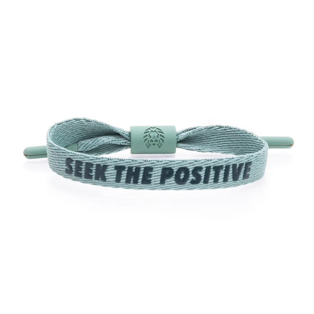 "Seek the Positive" Printed Single Lace Bracelet - Image 4